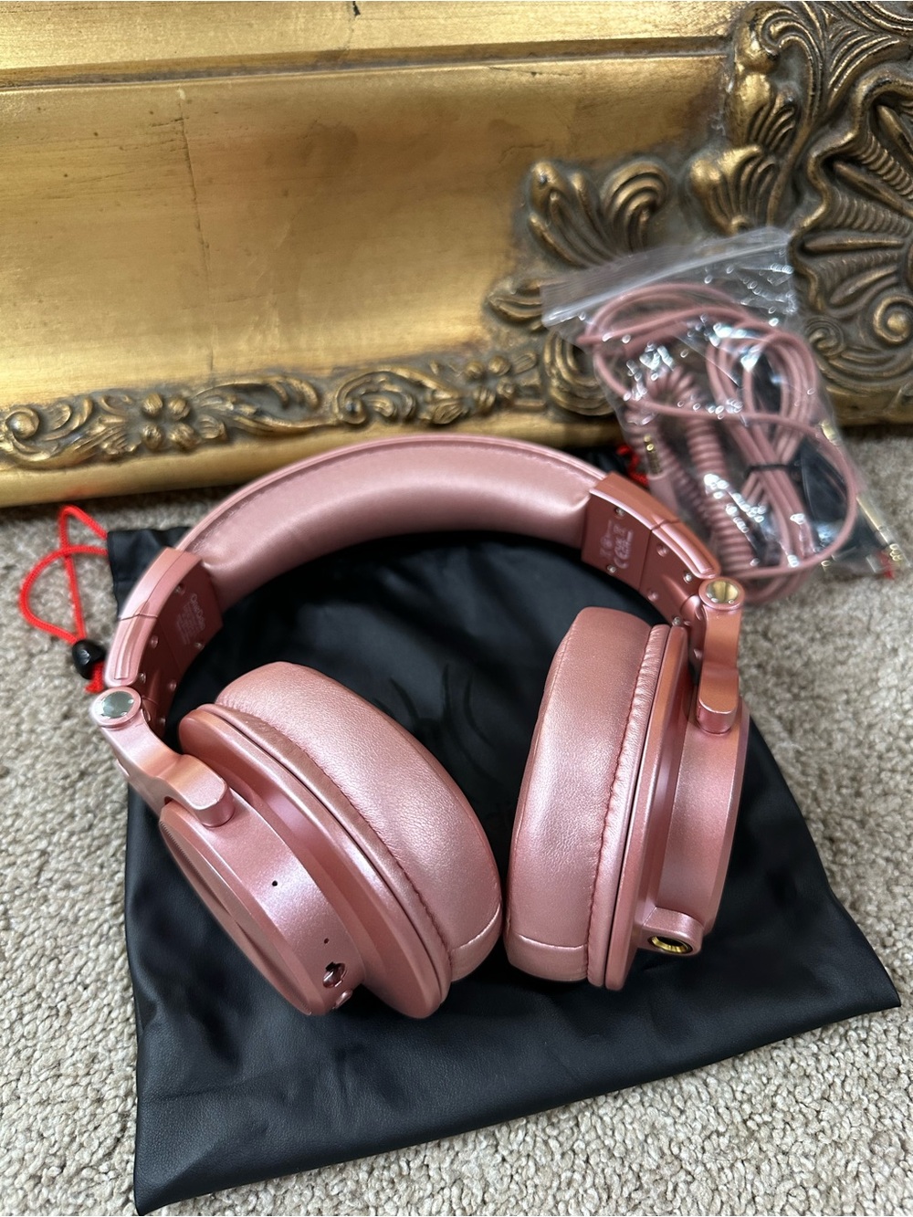 New OneOdio Studio Wireless C Bluetooth Headphones Over Ear Rose Gold $44.99